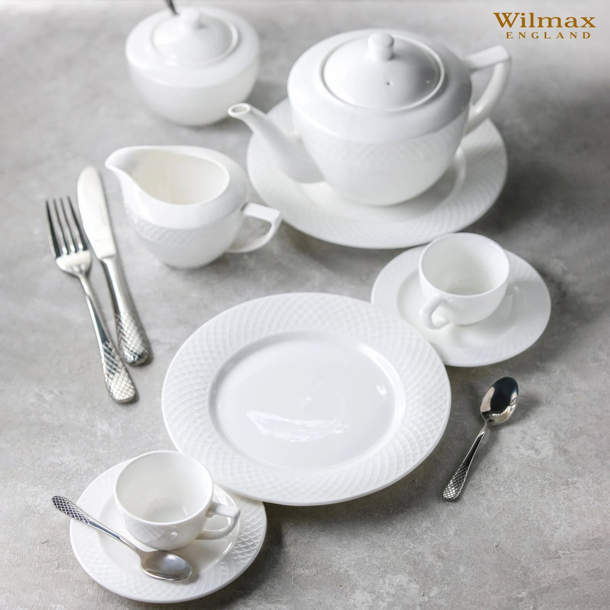 Wilmax Dessertbord 20cm Wit Porselein 6 st.