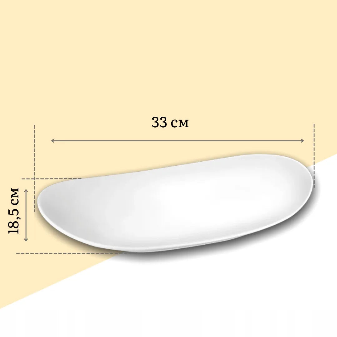 Wilmax Porseleinen Serveerblad 33x18.5 cm Wit