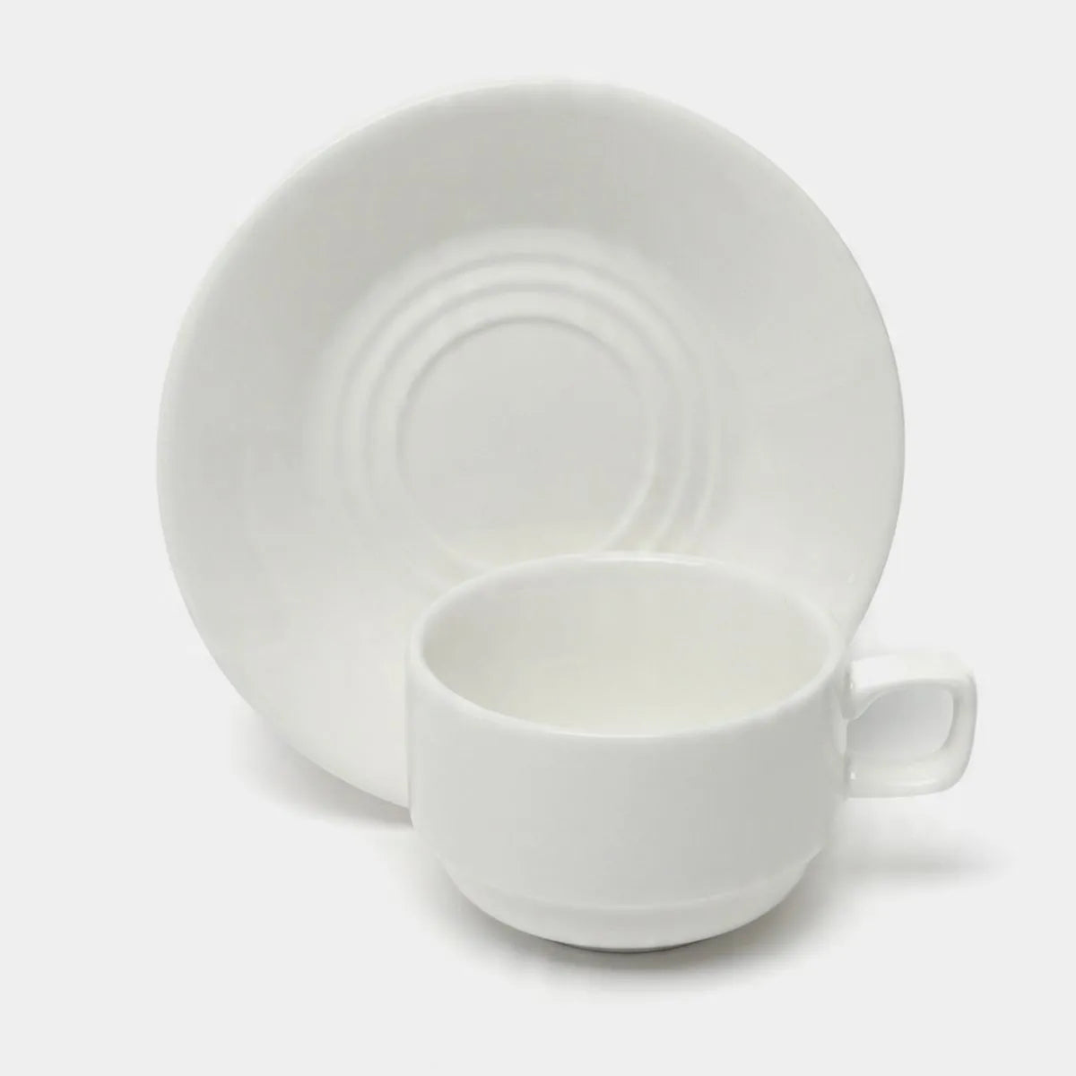 Wilmax Theekop met schotel 220 ml Wit Porselein AB