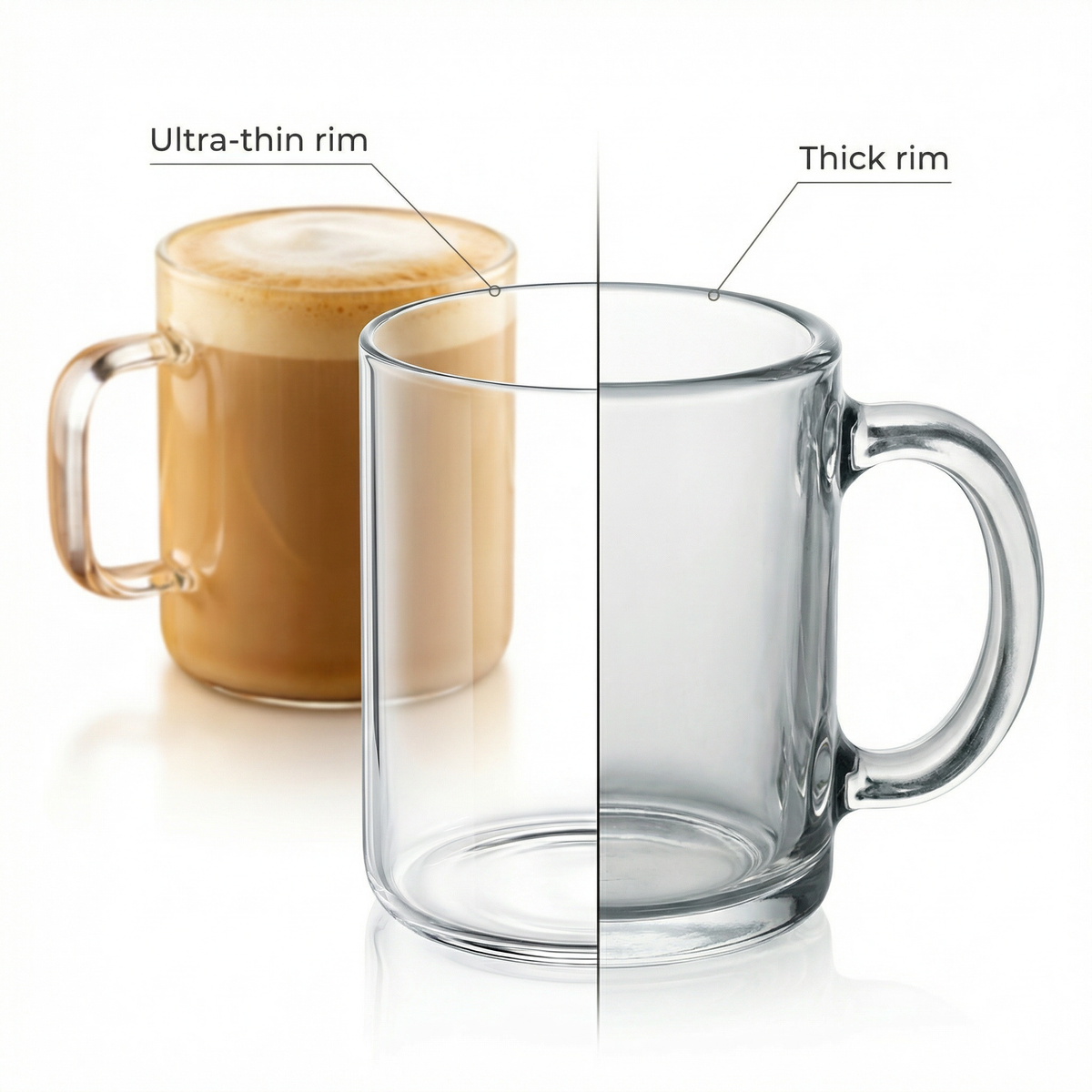 Wilmax Glasbeker 500ml Borosilicaatglas 6-delige set A6