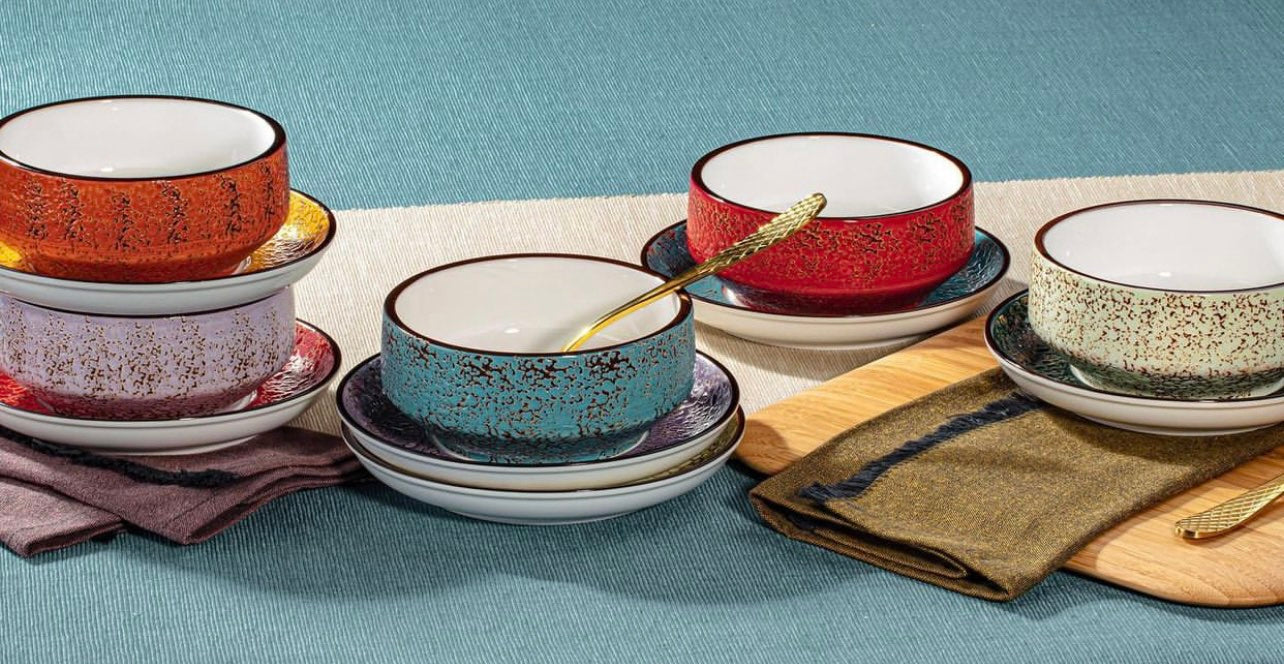 Wilmax Porzellanbecher, 460 ml, Splash Color Orange Design, WL-667337/A