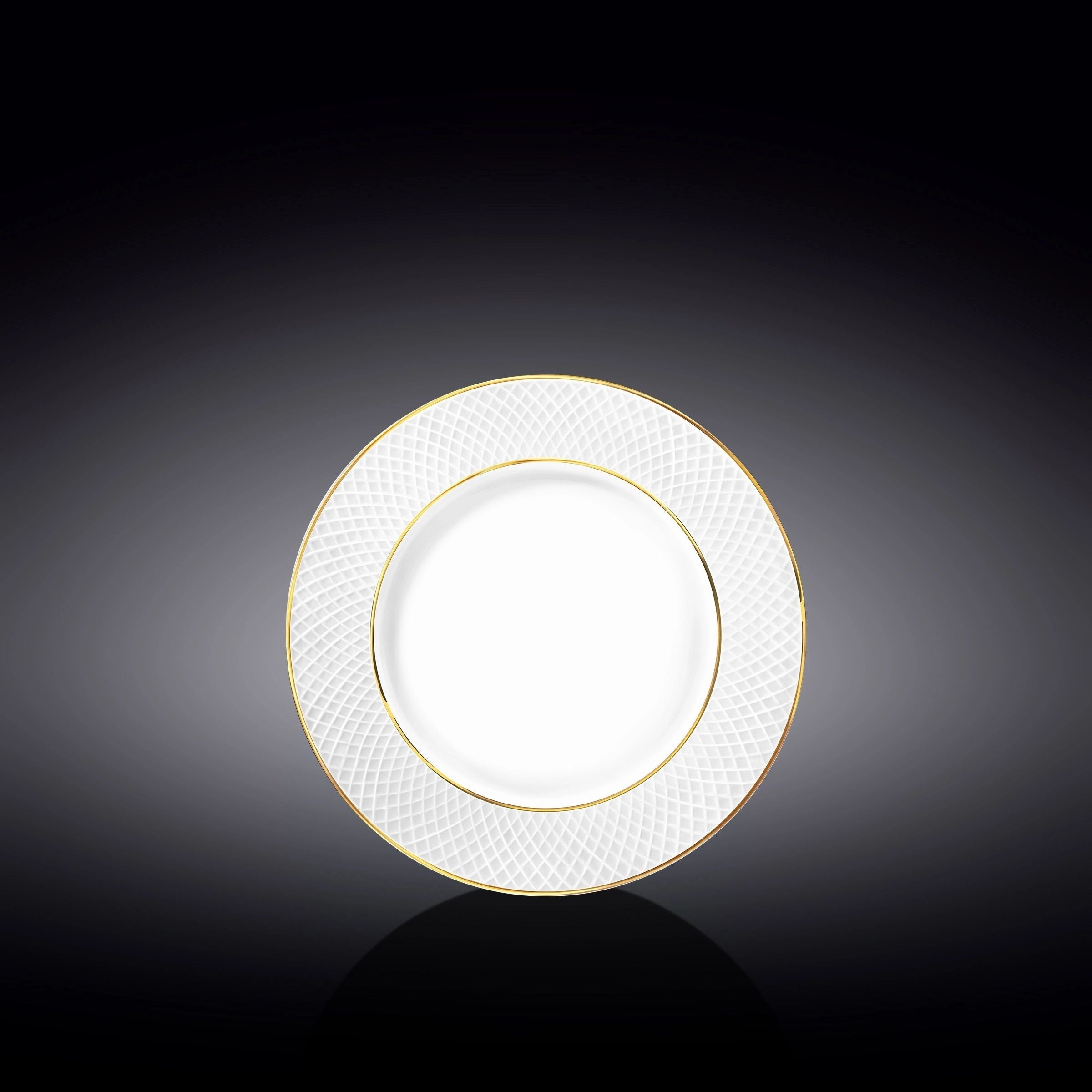 Wilmax Porzellanteller mit Goldrand, 18 cm – WL-880102101/A