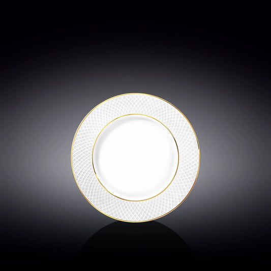Wilmax England Plate 18 cm White Porcelain with Gold Rim