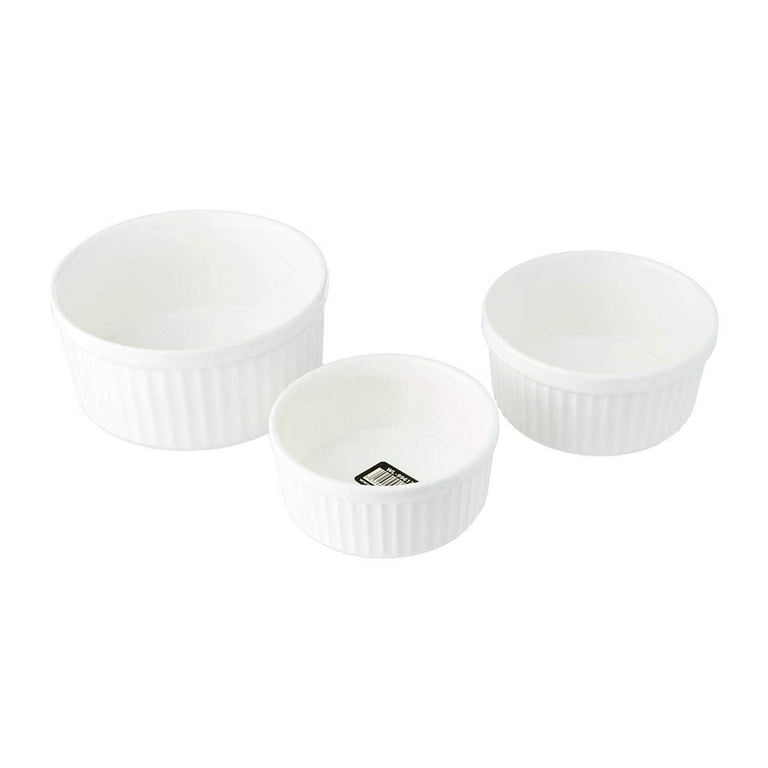 Wilmax Ramekin Set – 3-teilig – Backofenfeste Schalen – Weiß – WL-996122/3C