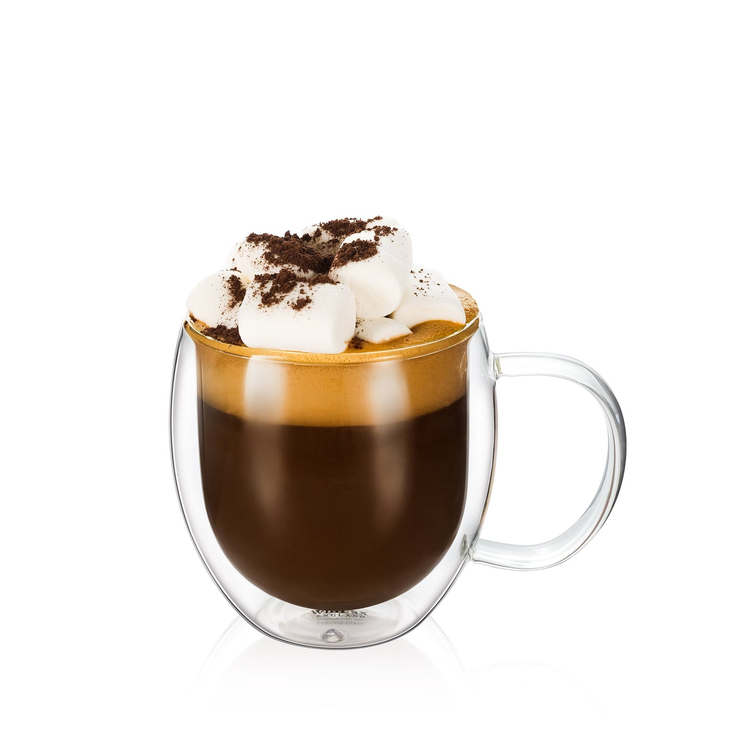 Wilmax Double Wall Mug 4er Set 500 ml hitzebeständiges Glas WL‑888749/A4