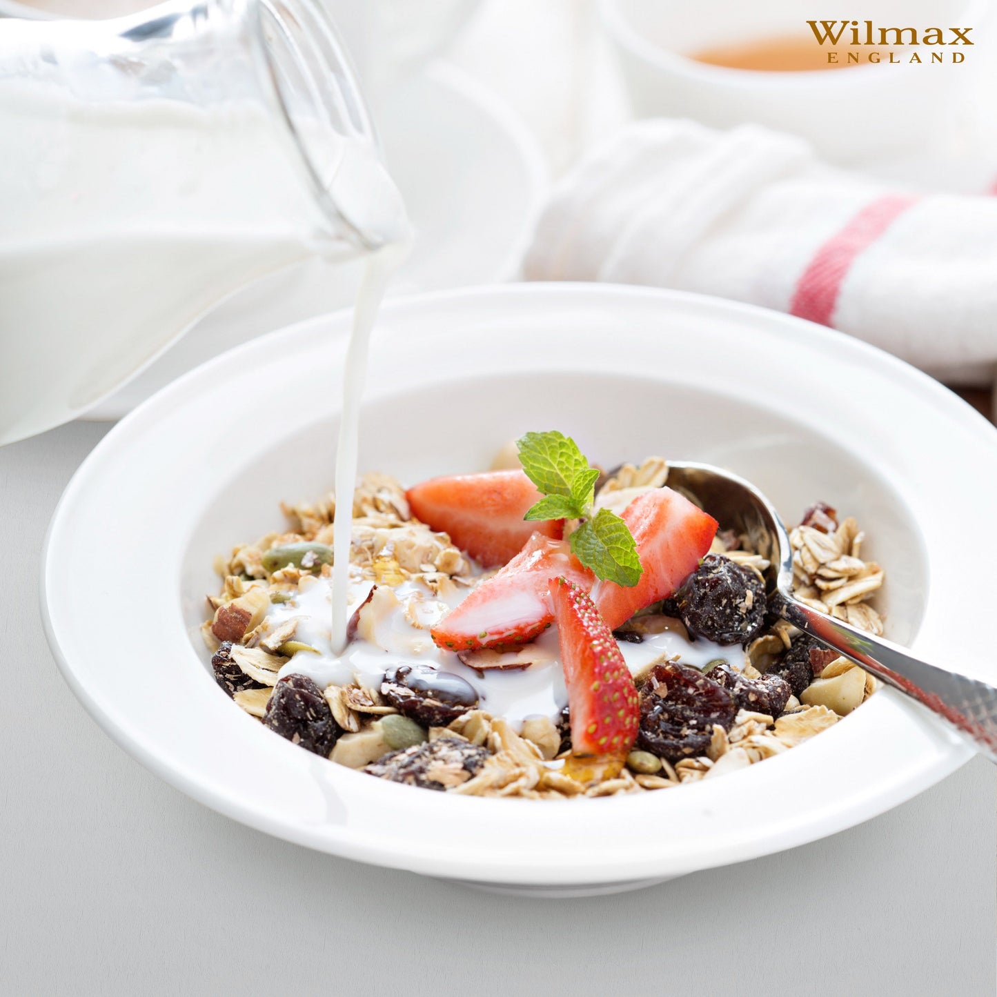 Wilmax - Tiefer Teller - 23 cm - 395 ml - Weiß - Elegantes Design - WL-991020/A