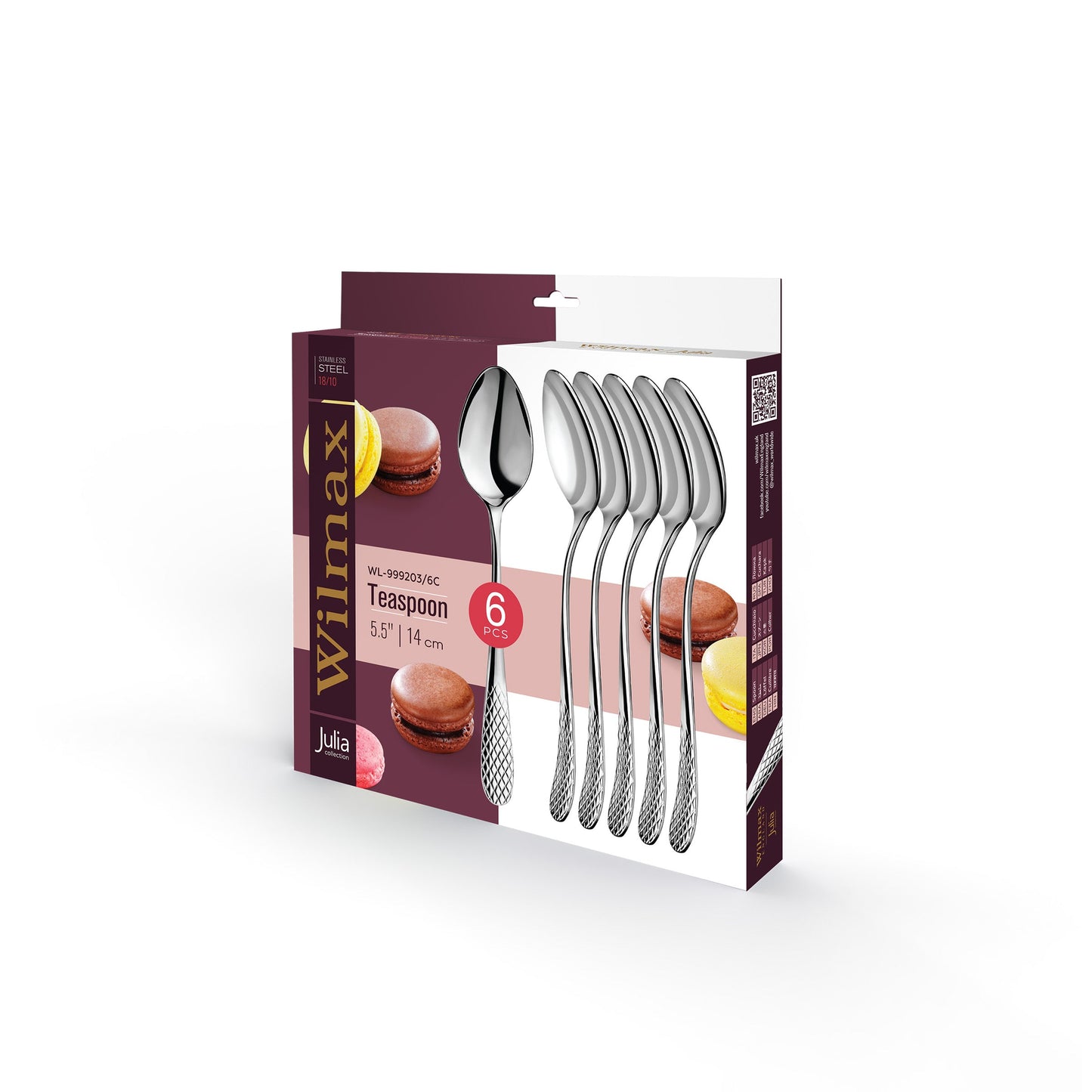 Wilmax Teaspoon Stainless Steel Set of 2 WL-999203/2B