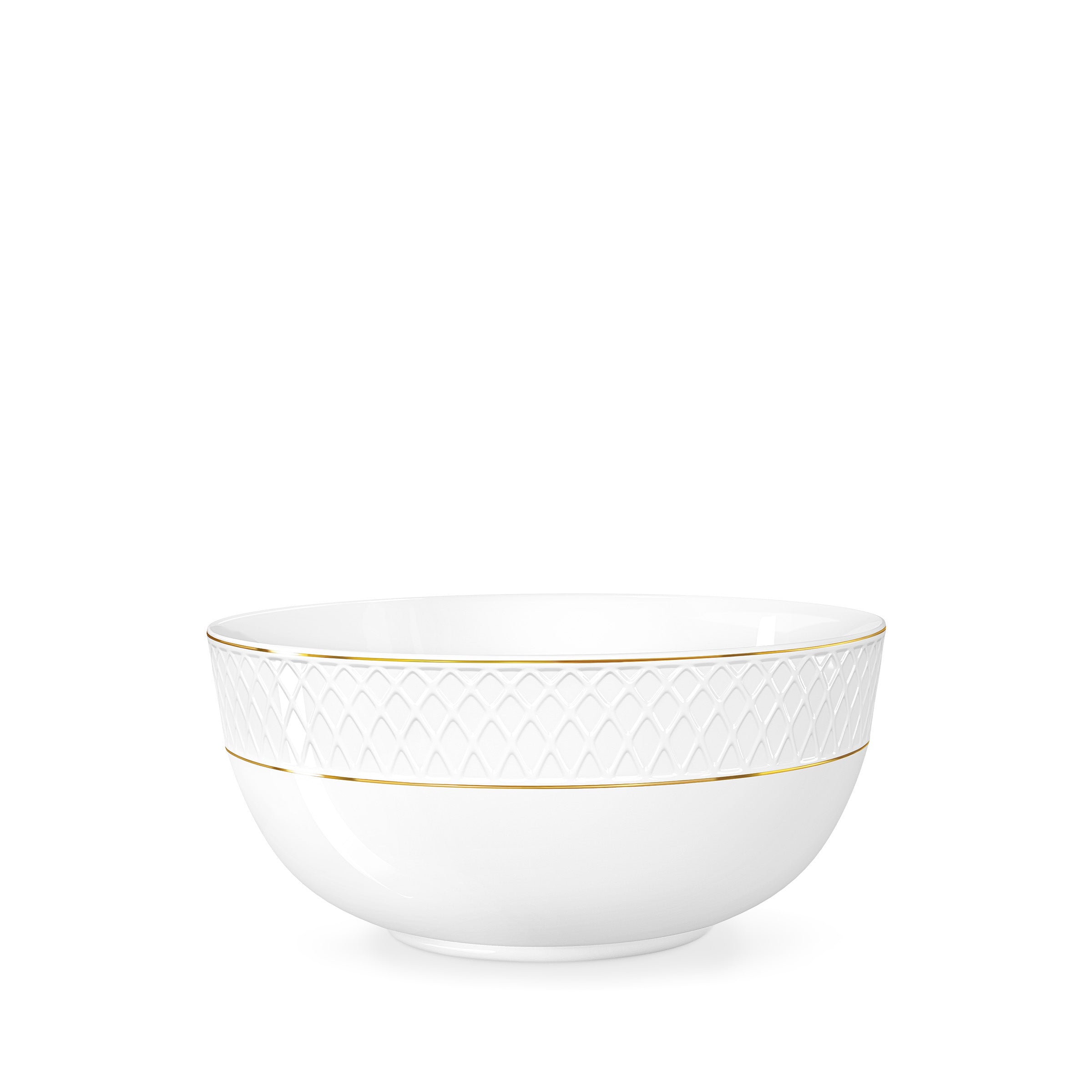 Wilmax Porzellanschale mit Goldrand, Weiß-Gold, 1850 ml, 20 cm – WL-880102370/A