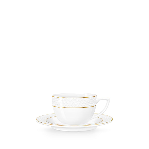 Wilmax Cappuccino kop met schotel 170 ml Wit Porselein